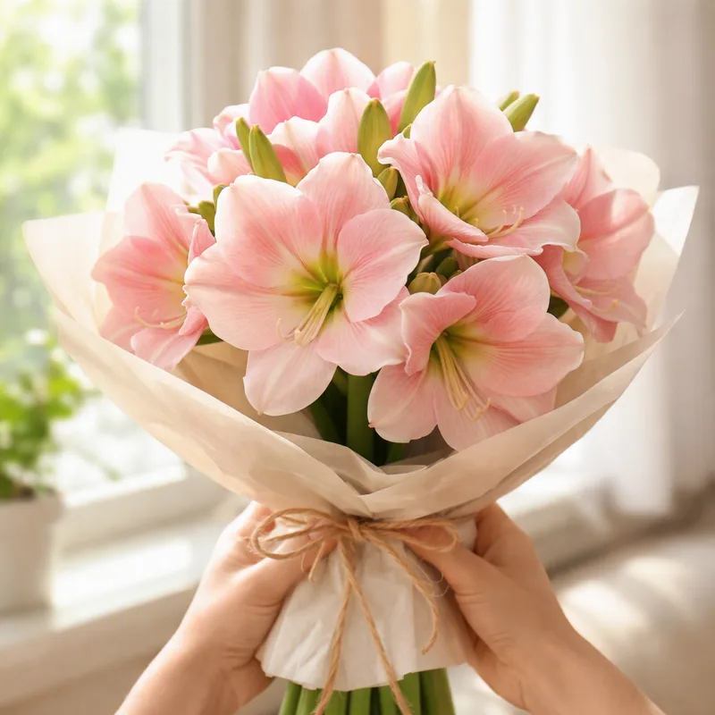 Amaryllis - rosa - billede 3