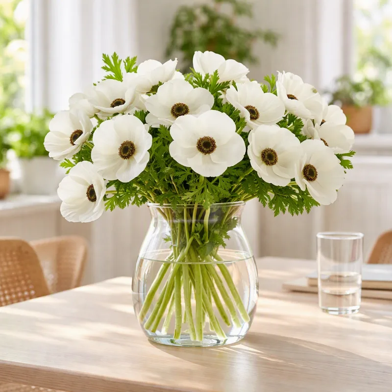 Anemone - hvid - billede 2