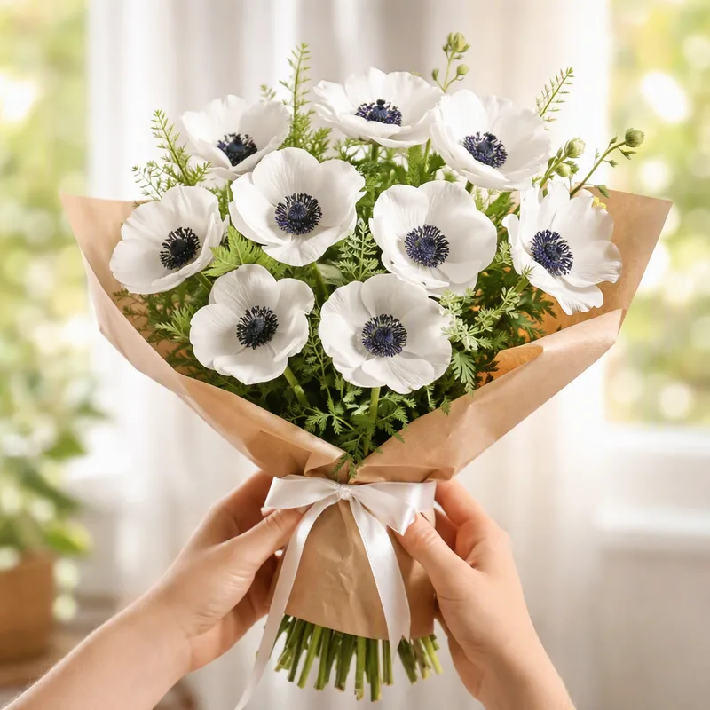 Anemone - hvid - billede 3