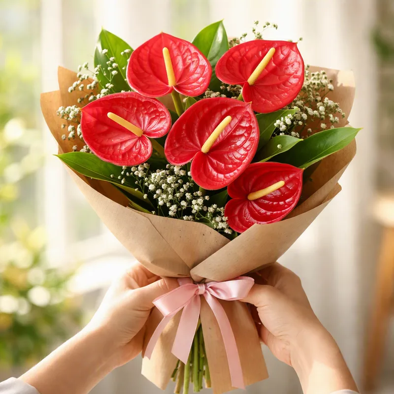 Anthurium (flamingoblomst) - klassisk - billede 3