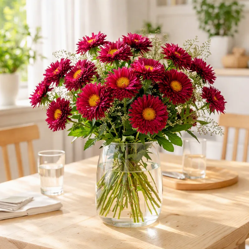 Aster - rød - billede 2