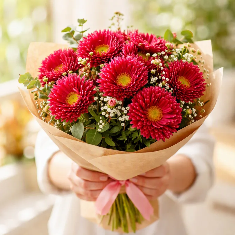 Aster - rød - billede 3