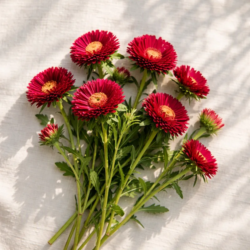 Aster - rød - billede 4