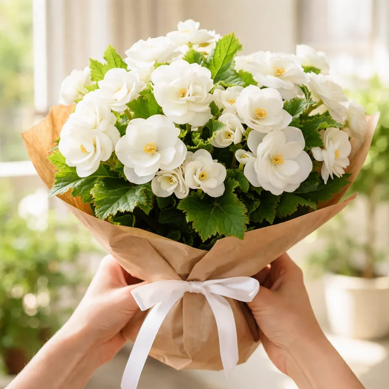 Begonia - hvid - billede 3