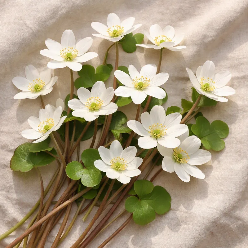 Blå anemone - hvid - billede 4