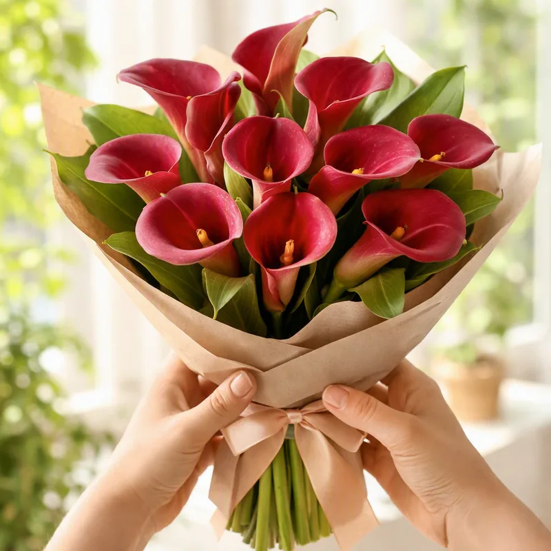 Kalla (calla) - rød - billede 3