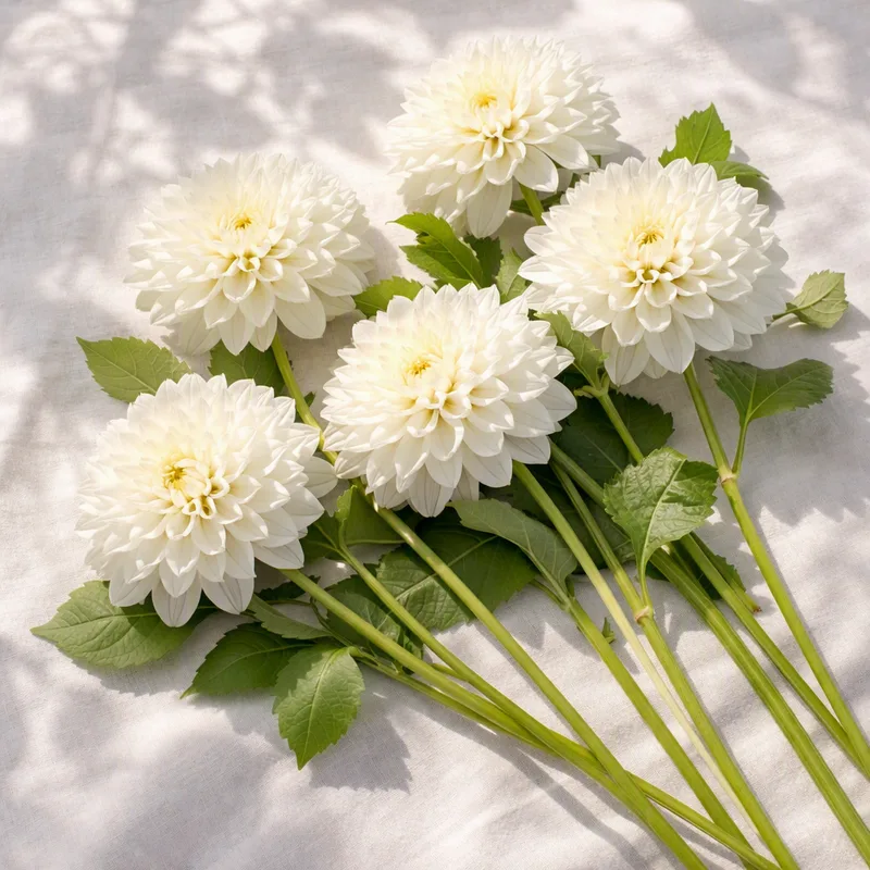 Dahlia - hvid - billede 4