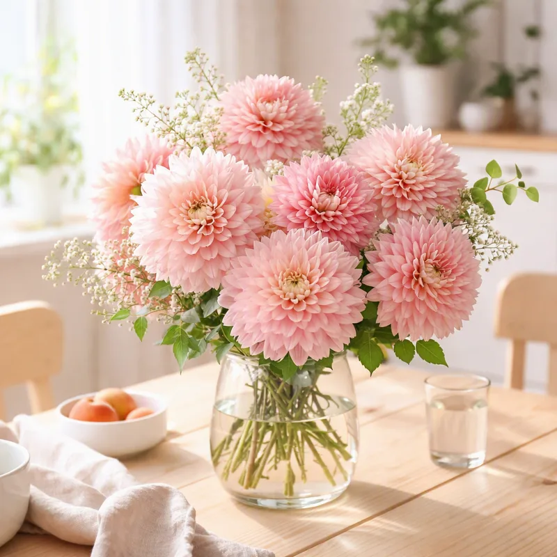 Dahlia - rosa - billede 2