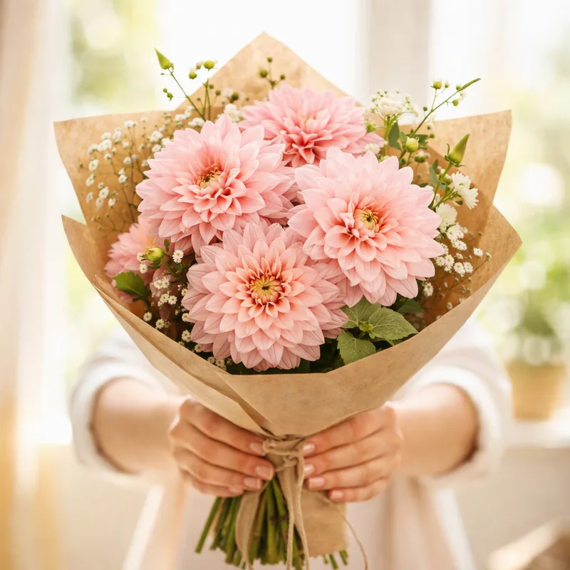 Dahlia - rosa - billede 3