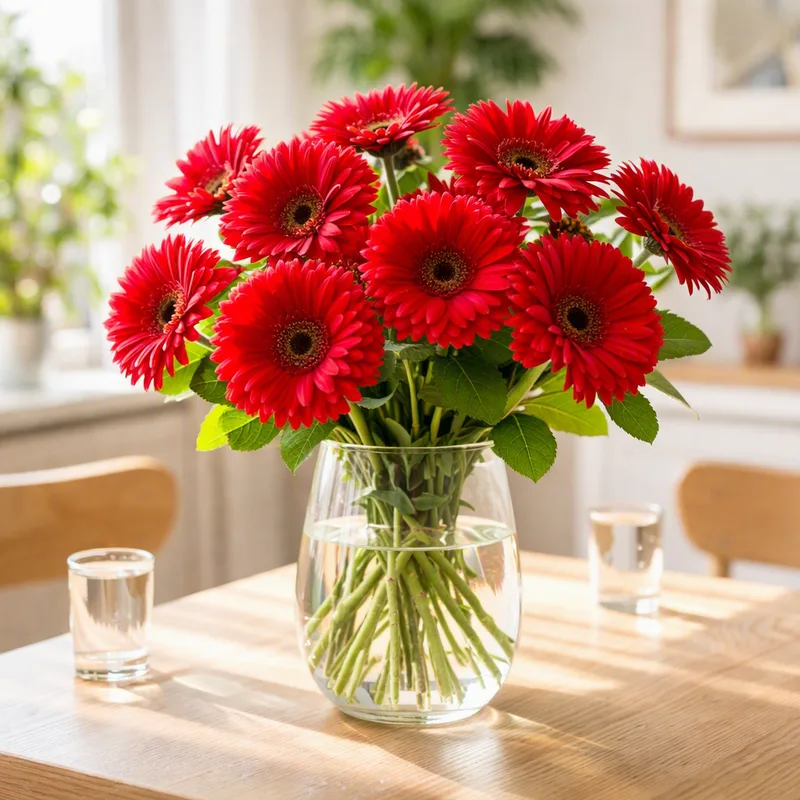 Gerbera - rød - billede 2