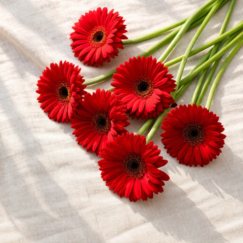 Gerbera - rød - billede 4