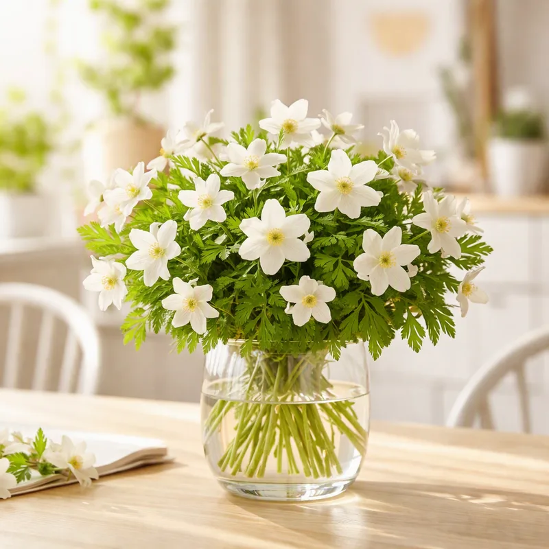Hvid anemone - klassisk - billede 2