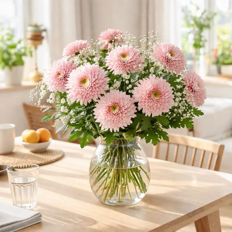 Krysantemum - rosa - billede 2