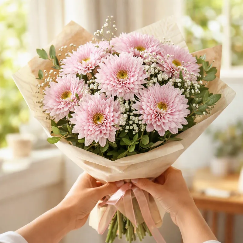 Krysantemum - rosa - billede 3