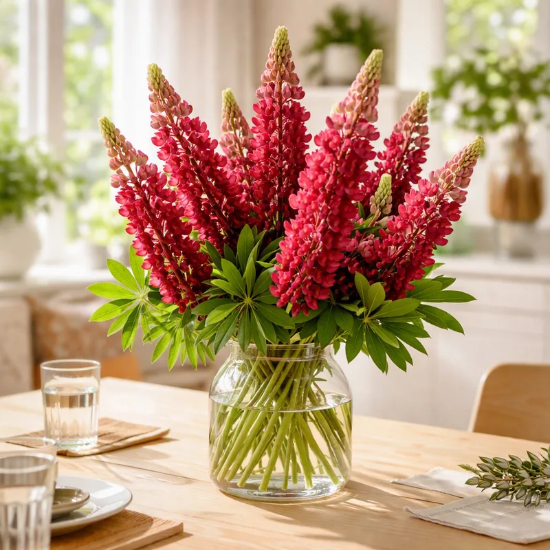 Lupin - rød - billede 2