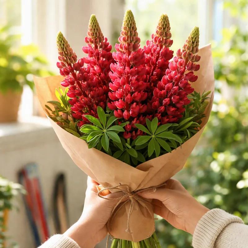 Lupin - rød - billede 3