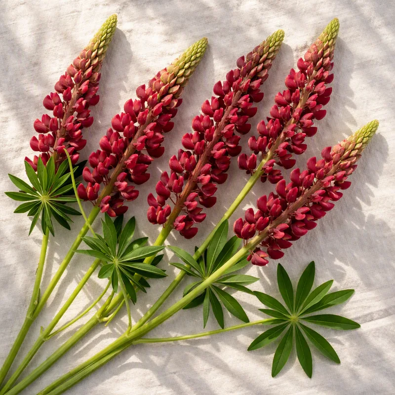 Lupin - rød - billede 4