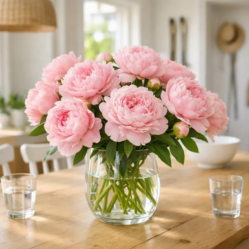 Pæon - rosa - billede 2