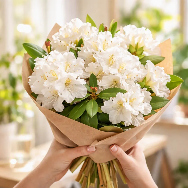 Rhododendron - hvid - billede 3