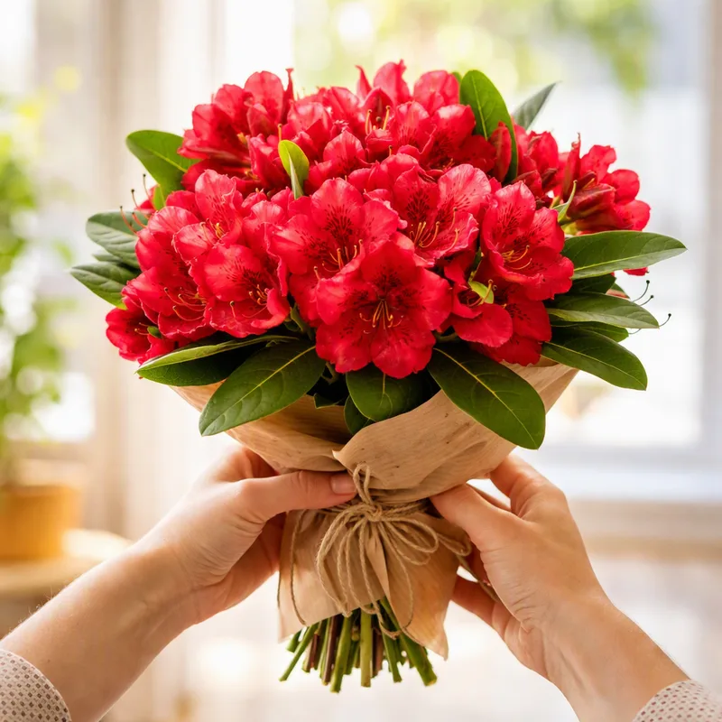 Rhododendron - rød - billede 3