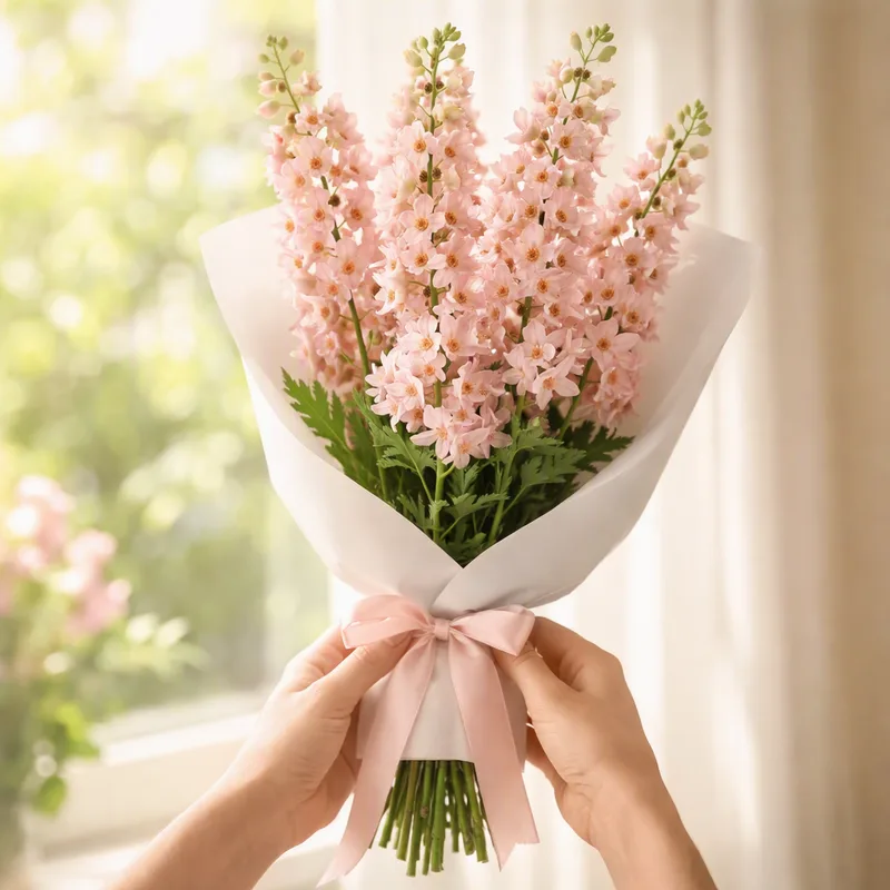 Ridderspore - rosa - billede 3