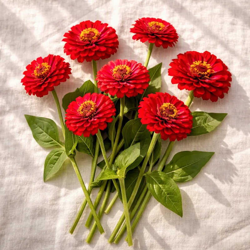 Zinnia - rød - billede 4